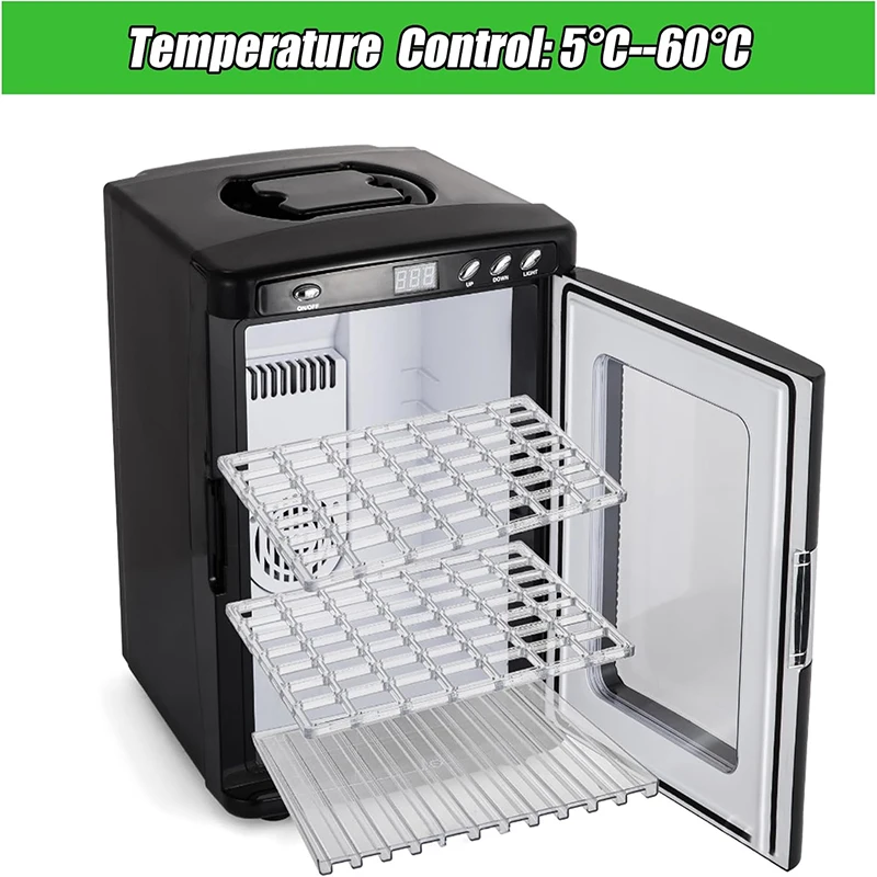 디지털 계란 열전식 파충류 계란 인큐베이터 난방 23L 5 ° C-60번 ° 뱀 거북이 도마뱀 새 알 부화장용 C 검정색