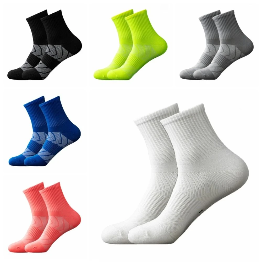 Stripe Summer Sports Ankle Socks Non-Slip Patchwork Men's Mesh Running Short Socks Hosiery Thin Men's Mid Tube Hosiery Sport