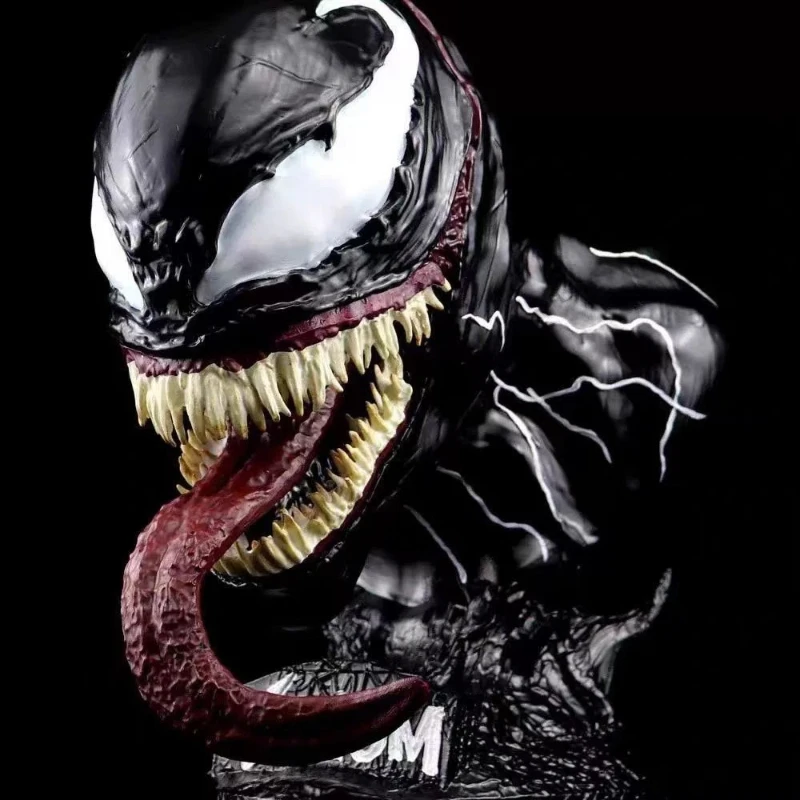

Marvel Venom Bust Statue Resin Desktop Ornament Collectible Figure For Symbiote Movie Fans Home Office Decorative Display Model