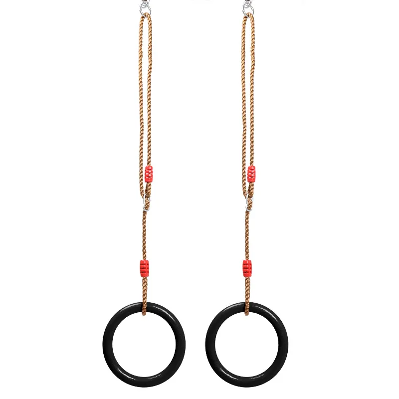 Anillo redondo de madera para escalada en interiores y exteriores con columpio de calidad Ropegood, anillos de entrenamiento de fuerza de madera, columpios de juguete
