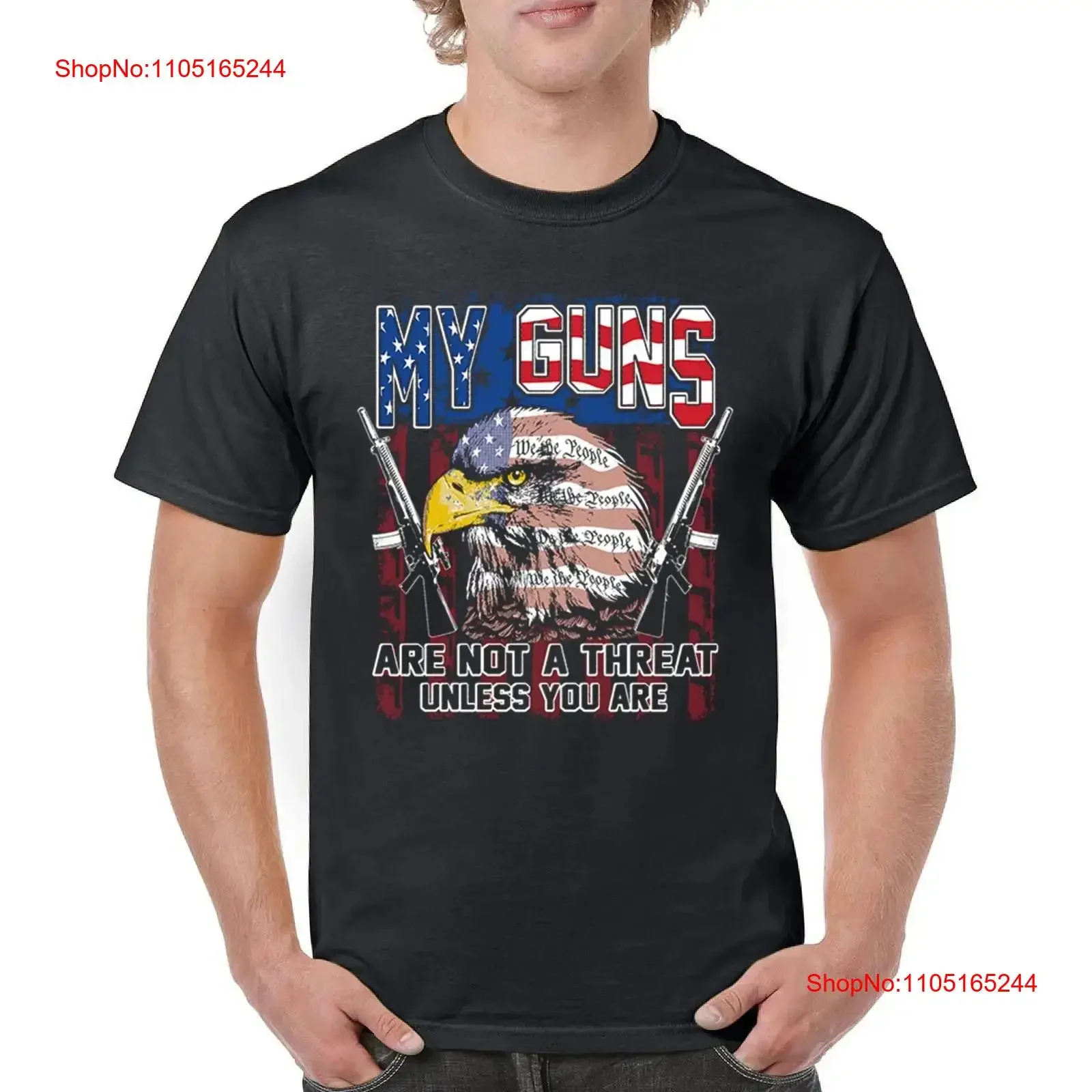 

Футболка My Guns Are Not Threat, 2-я поправка, патриотические права оружия, мужская винтажная стираная дизайнерская одежда унисекс, мягкая мода