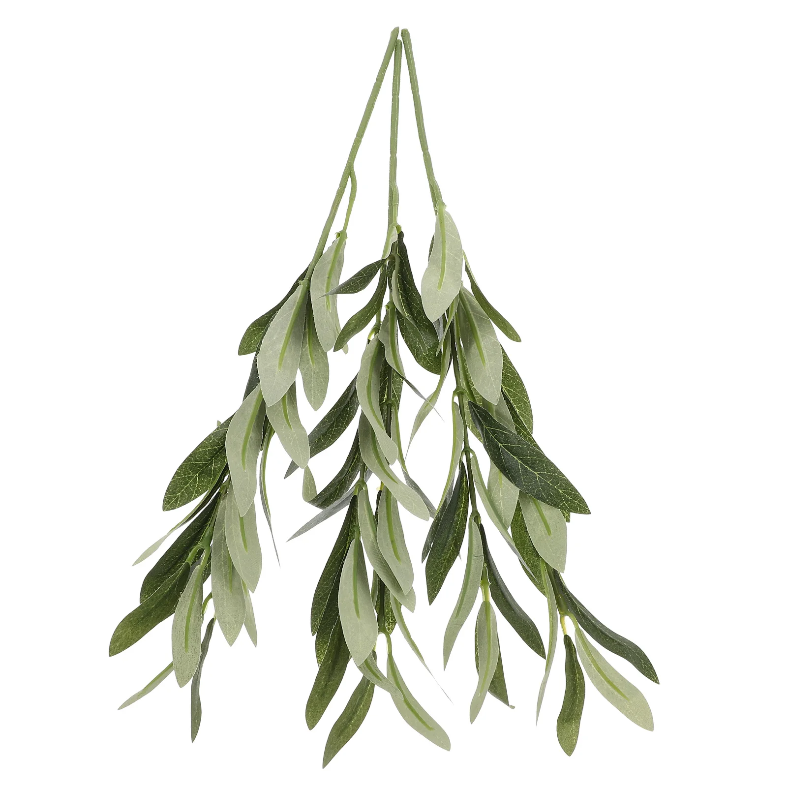 

3pcs Artificial Olive Branches Lifelike Fake Greenery For Home Decor Office Wedding Party Vase Arrangement Desktop Plant Decor