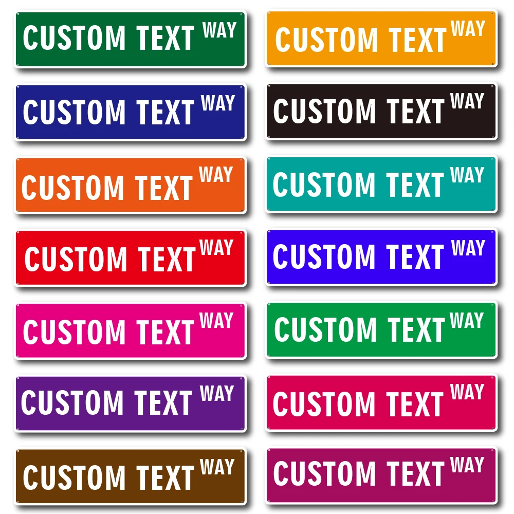 1pc Personalized Custom Traffic Metal Street Sign with Name Text Personalized Text For Office Library & Mall Decor 4X16 Inch