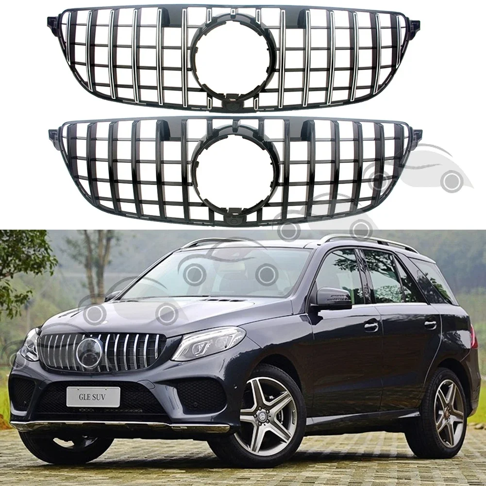 

Front Bumper Racing Grill Billet Grille Cover For Mercedes-Benz W166 GLE-Class SUV 2015-2019 GT