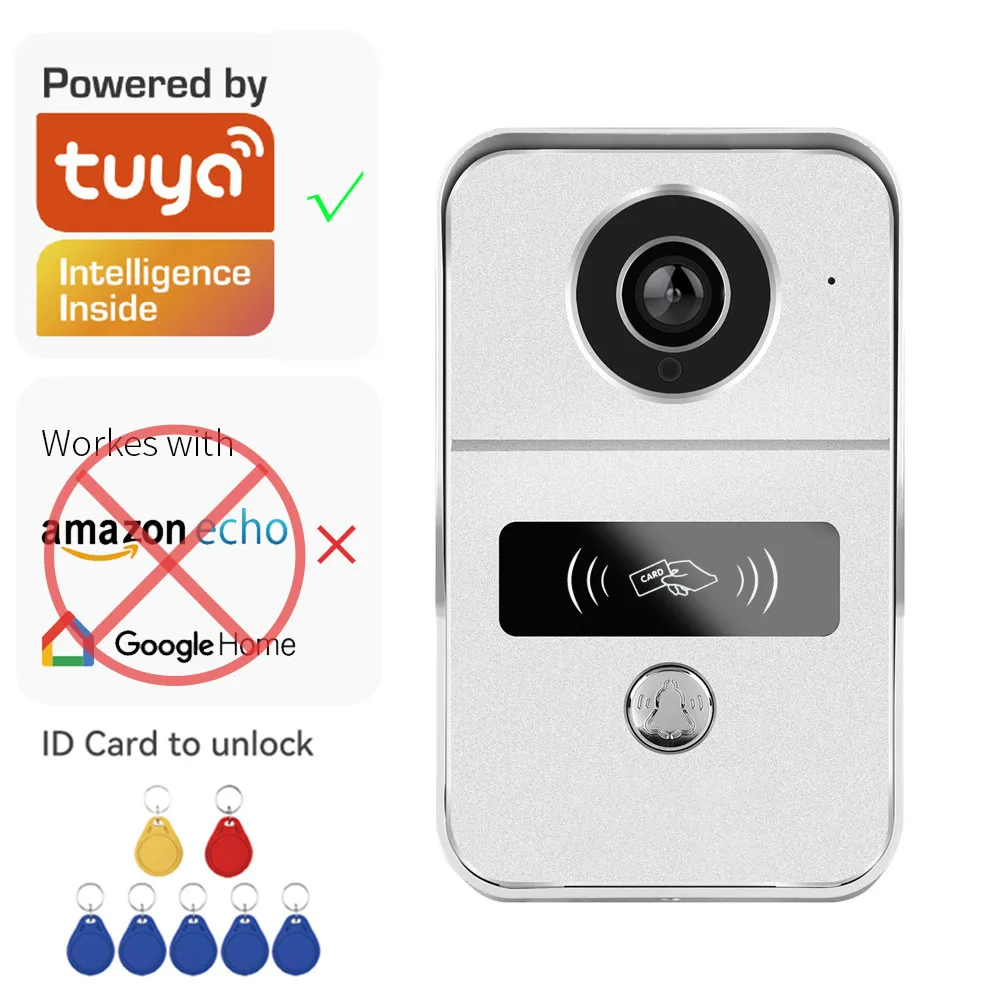 LUCKING DOOR Tuya Smart 1080P Türklingel Kamera WiFi Wireless IR HD Video Türklingel Telefon Intercom mit RJ45 zu POE Optional Lock Entsperren Modul 6