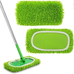 2 Pack Reusable Dry Sweeping Cloths Microfiber Wet Mop Pads Compatible with Swiffer Sweeper Mop Replacement