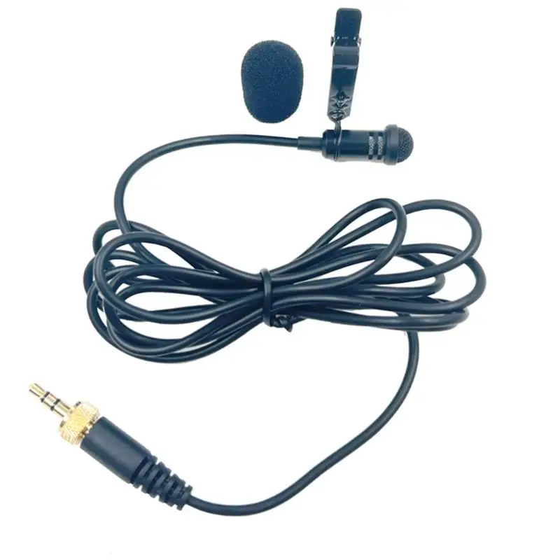 Lavalier Microphone with 360°Rotating Clip for Clear Sound Quality Microphones Noise Canceling Function PVC Material