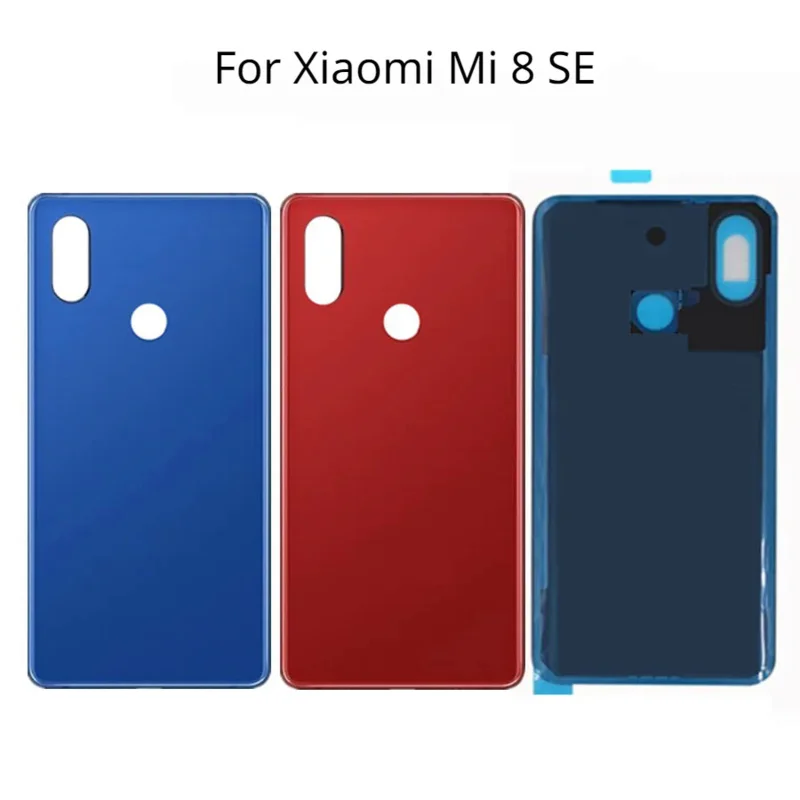 brand-new Back Cover For Xiaomi Mi 8 SE Battery Cover Glass Rear Door Housing Case with Camera lens Replace Parts