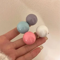 Vintage Enamel Drop Glaze Colorful Large Round Ball Chunky Open Rings for Women Exaggerated Fashion Sweet Finger Jewelry Gifts