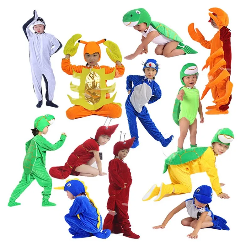

Забавный детский костюм для косплея на Хэллоуин, костюм дельфина, краба, лобстера, костюм для детской комнаты, наряд из полиэстера
