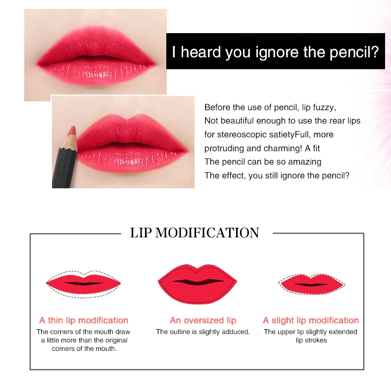 12 Color Sexy Matte Lipstick Pencil Waterproof Lasting Lip Liner Pen Non-stick Cup Lip Liner Contour Pencil Set Beauty Cosmetic