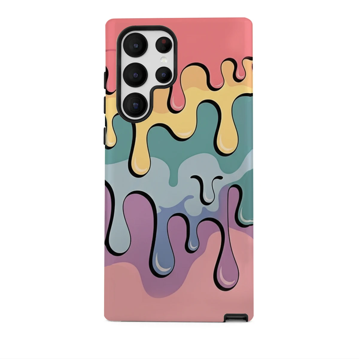 

Dripping Wet Paint Case for Samsung A07 S26 S25 S24 S23 S22 A55 A54 Ultra PRO Plus FE 5G Hard Acrylic Shockproof Cover Funda