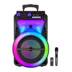 1200W peak value Wireless Bluetooth speaker portable home karaoke subwoofer LED display screen music center Trolley voice box