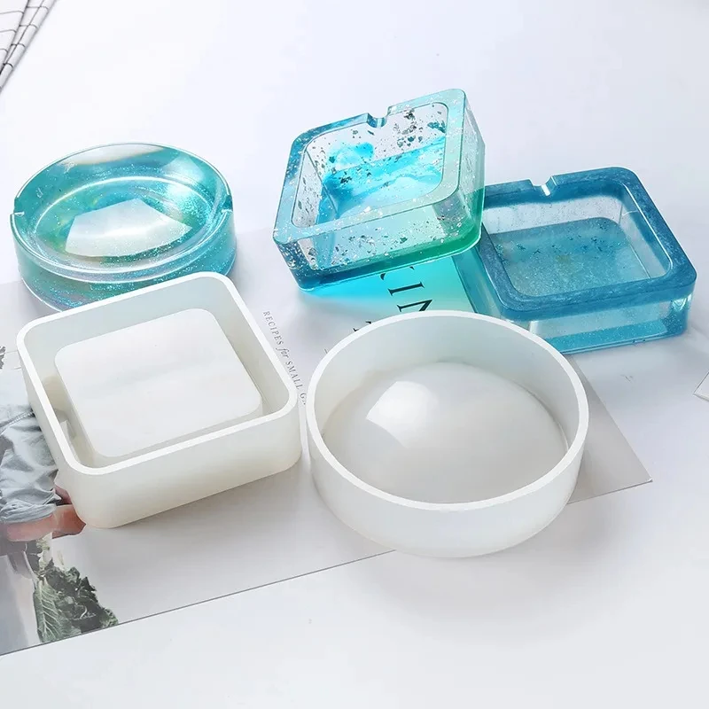 

DIY Resin UV Crystal Epoxy Heart & Square Silicone Mold Set for Crafting Unique Home Decor And Ashtrays