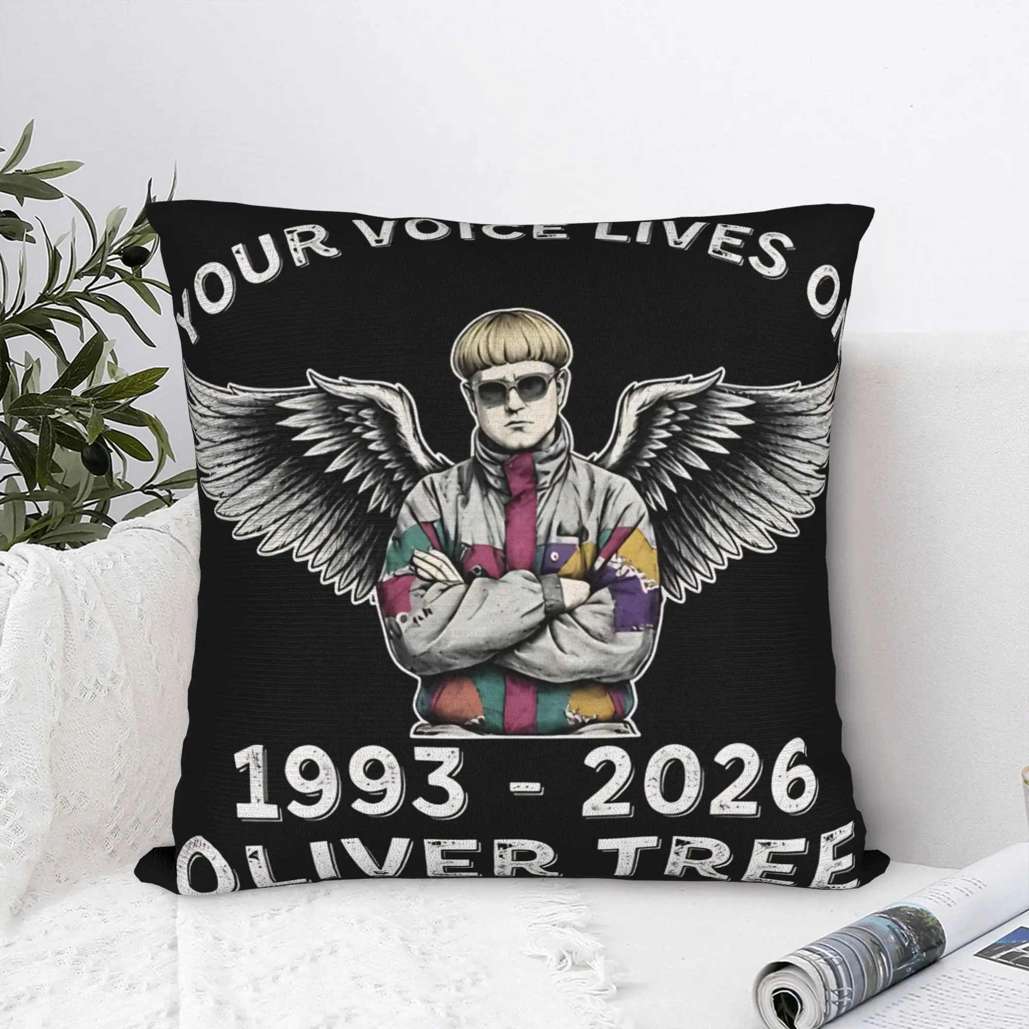 Pillow Cover Oliver Tree Rest In Peace 1993 to 2026 Memorial  Funny Pillow Case For Sofa Home Decor Pillowcases