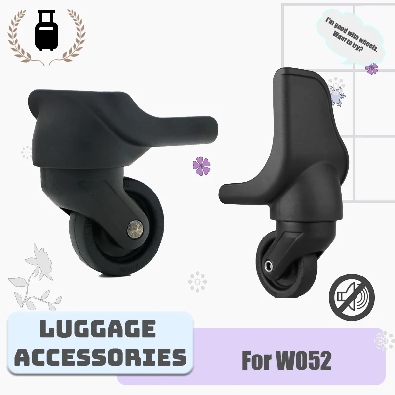 For W052 Model: Noise-Free 360° Rotating Luggage Wheel Replacement Kit - Wear-Resistant Material Wheels for Luggage Repair