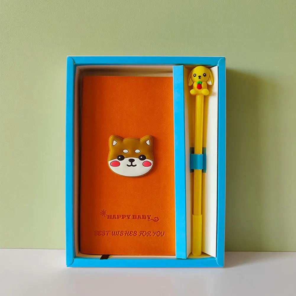 Funny 1 Set Creative Cartoon Pattern Journal Notebook Comfortable Touch Diary Notebook Horizontal Line   School Supplies