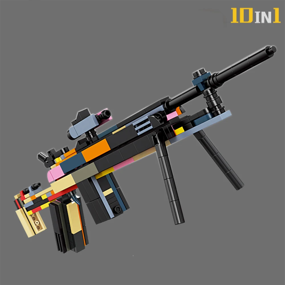 

KNEW BUILT 10-in-1 Game Weapon Building Block Toys-Puzzle Toys,Holiday Gifts,Diverse,Compact & Ideal for Boys' Creative Assembly