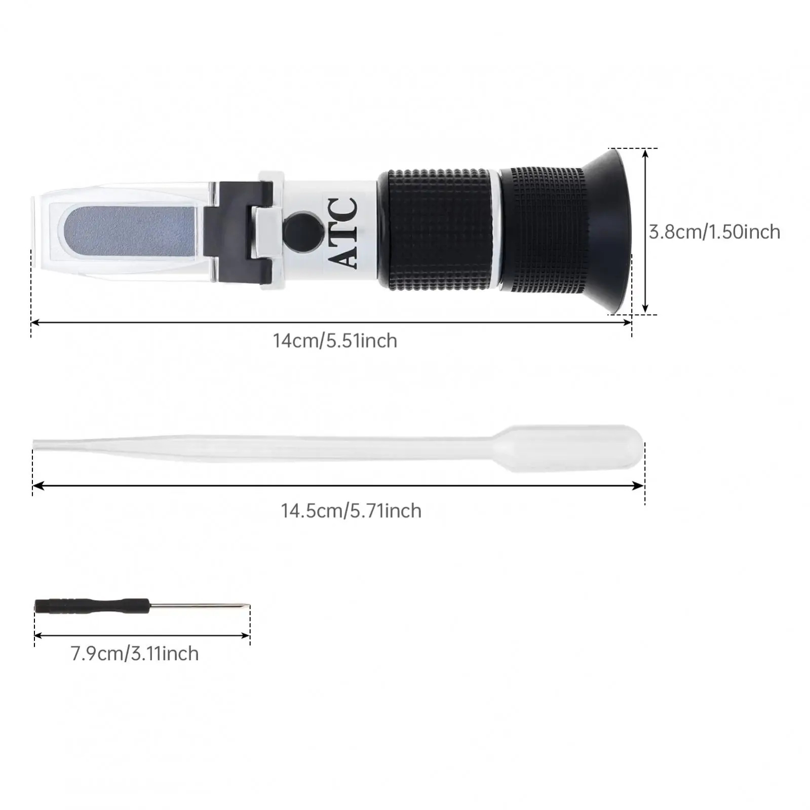 58-90 Percent Brix Scale Range Honey Refractometer for Honey Moisture /Brix & Bé with ATC, 38-43 Degree Baumé Moisture Tester