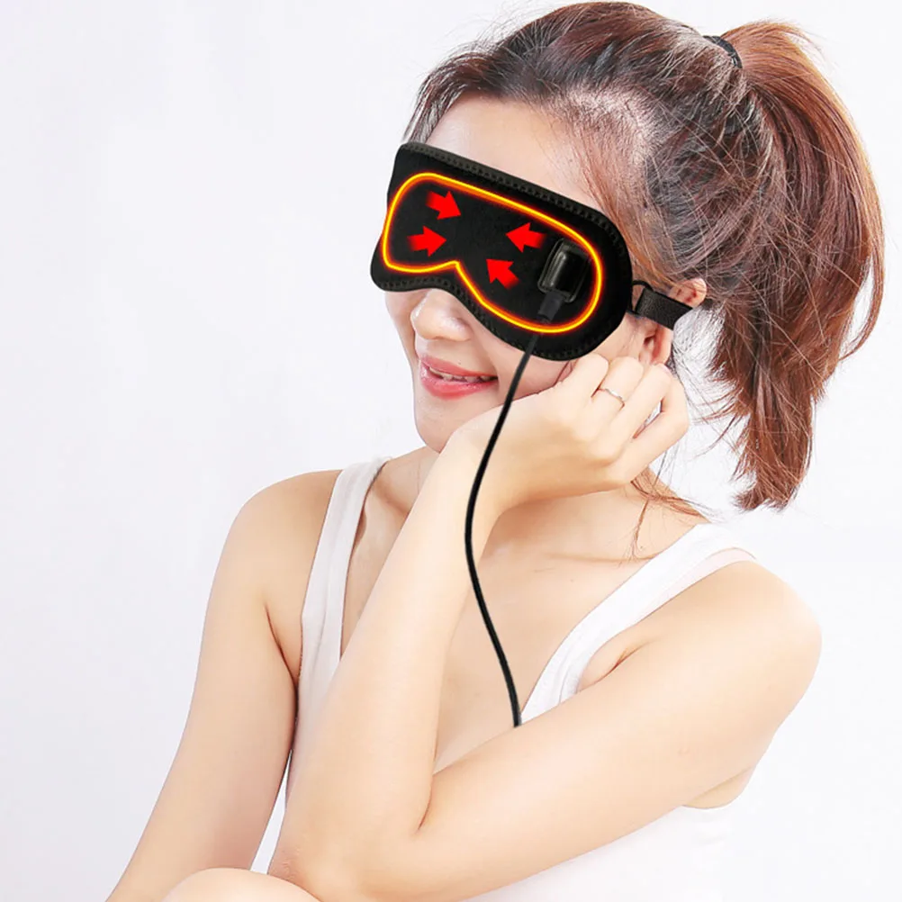 

Heated Eye Mask Electric Heating Steam Reusable Sleeping Protector USB Eyeshade Warm Compress Relief Stress Gift Eye Care Health