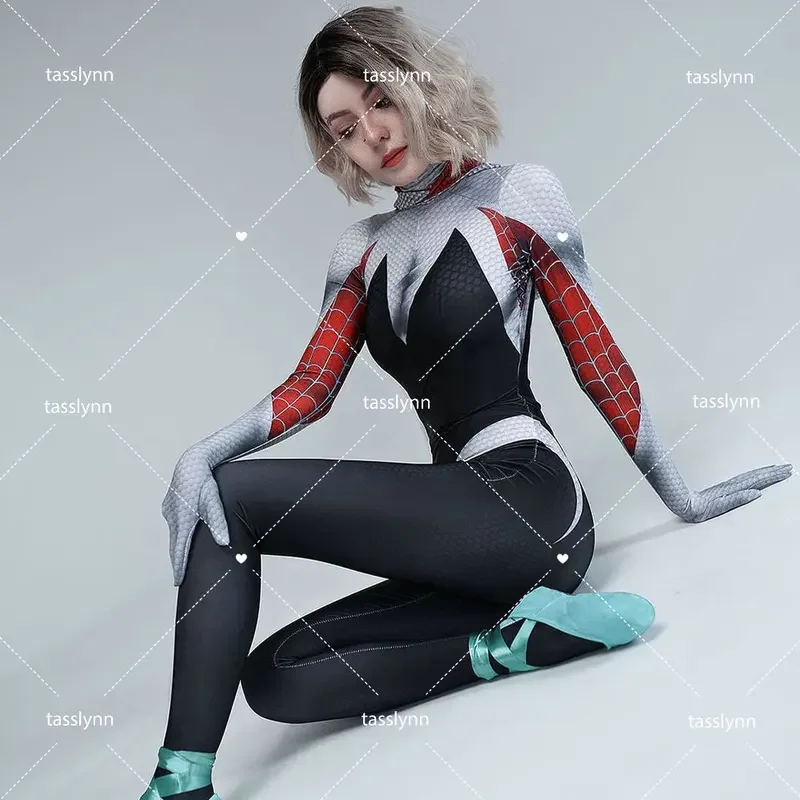 Anime Cosplay gwenom costume sexy Gwen Stacy cosplay Halloween costumes for women superhero Spider girls tights suit