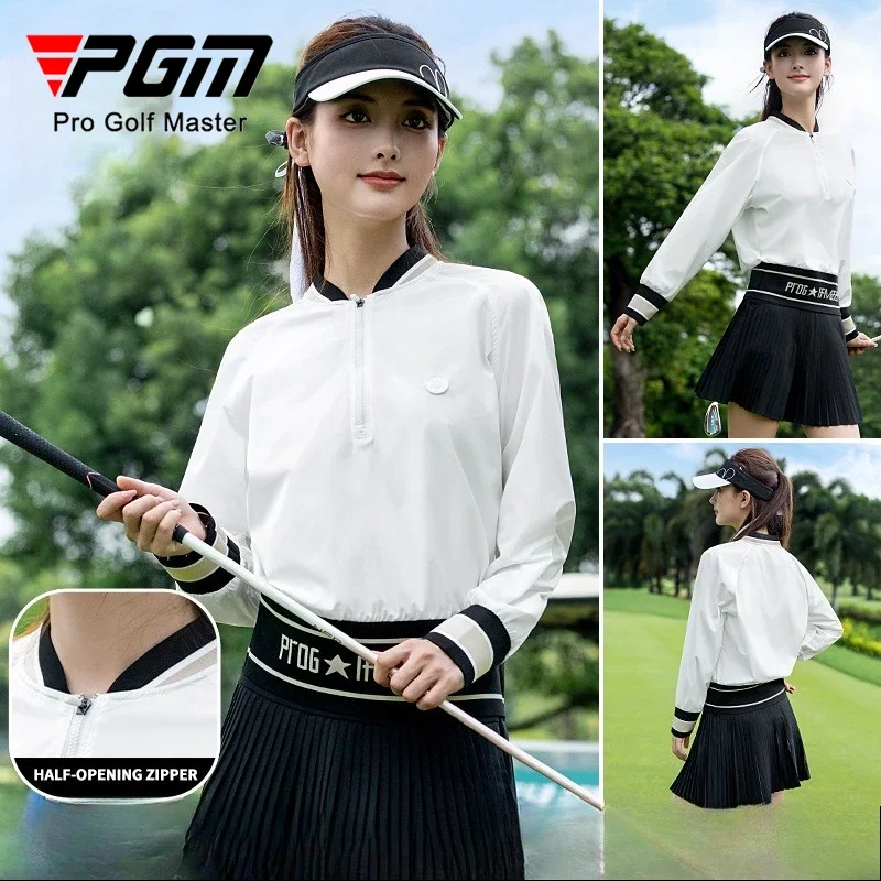 

PGM Women Golf Long Sleeved Jacket Autumn/winter Baseball Outdoor Sports Windbreaker YF833