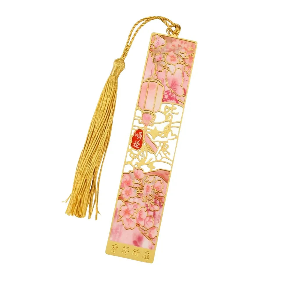 

Металлическая закладка-подвеска с кисточкой, декоративная, эстетичная, канцелярская, для пагинации, с рисунком в стиле масляной живописи