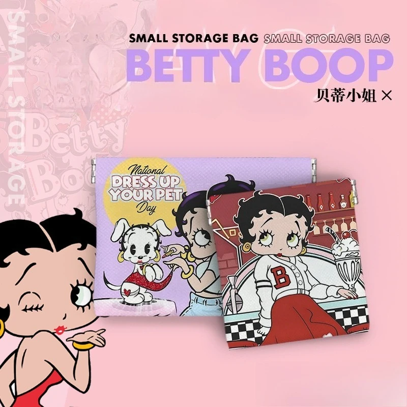 Betty Boop storage bag creative and stylish with anime cartoon prints cute and girly large capacity portable cable storage bag view 2