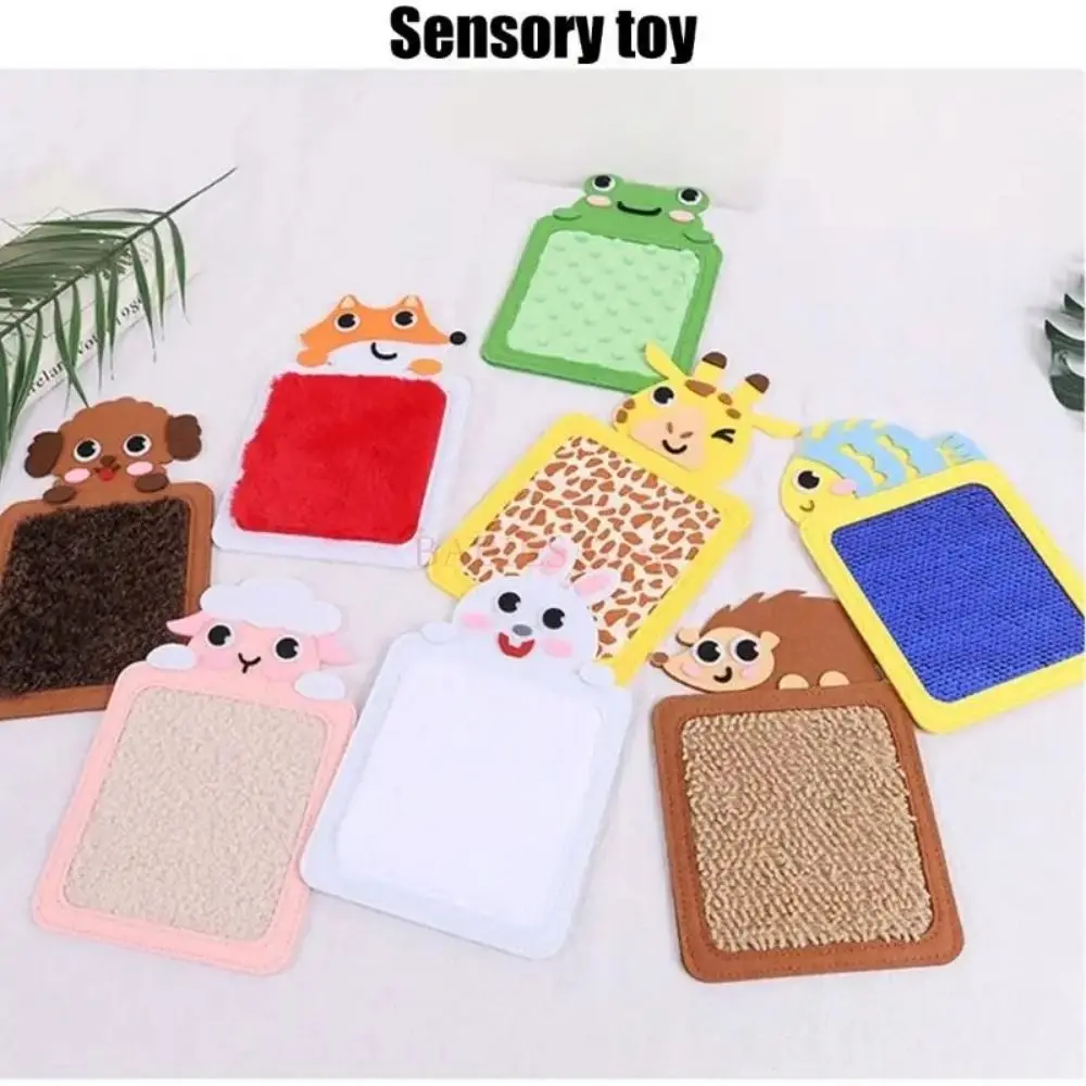 Cartoon Sensory Tactiles Mat Children Education Toy Felt Sensory Pad Hair Touch Child Learning Gift Hand Skill Tactiles Board