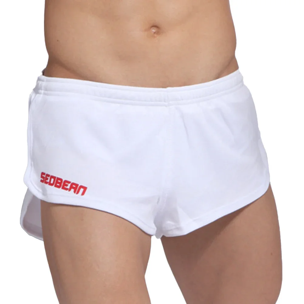 

Summer Men's Sport Shorts Casual Breathable Trunks Men Low Waist Solid Color Homme Wear Clothing Short Pants Trousers