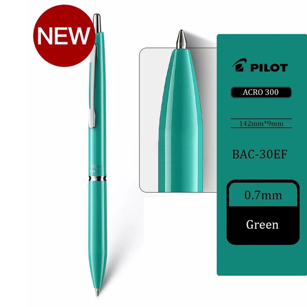 1 Stück Japan Pilot BAC-30EF Kugelschreiber für Studenten mit glattem Drukharz | Kugelschreiber mit Metallstift, 0,5/0,7 mm, Schreibwaren