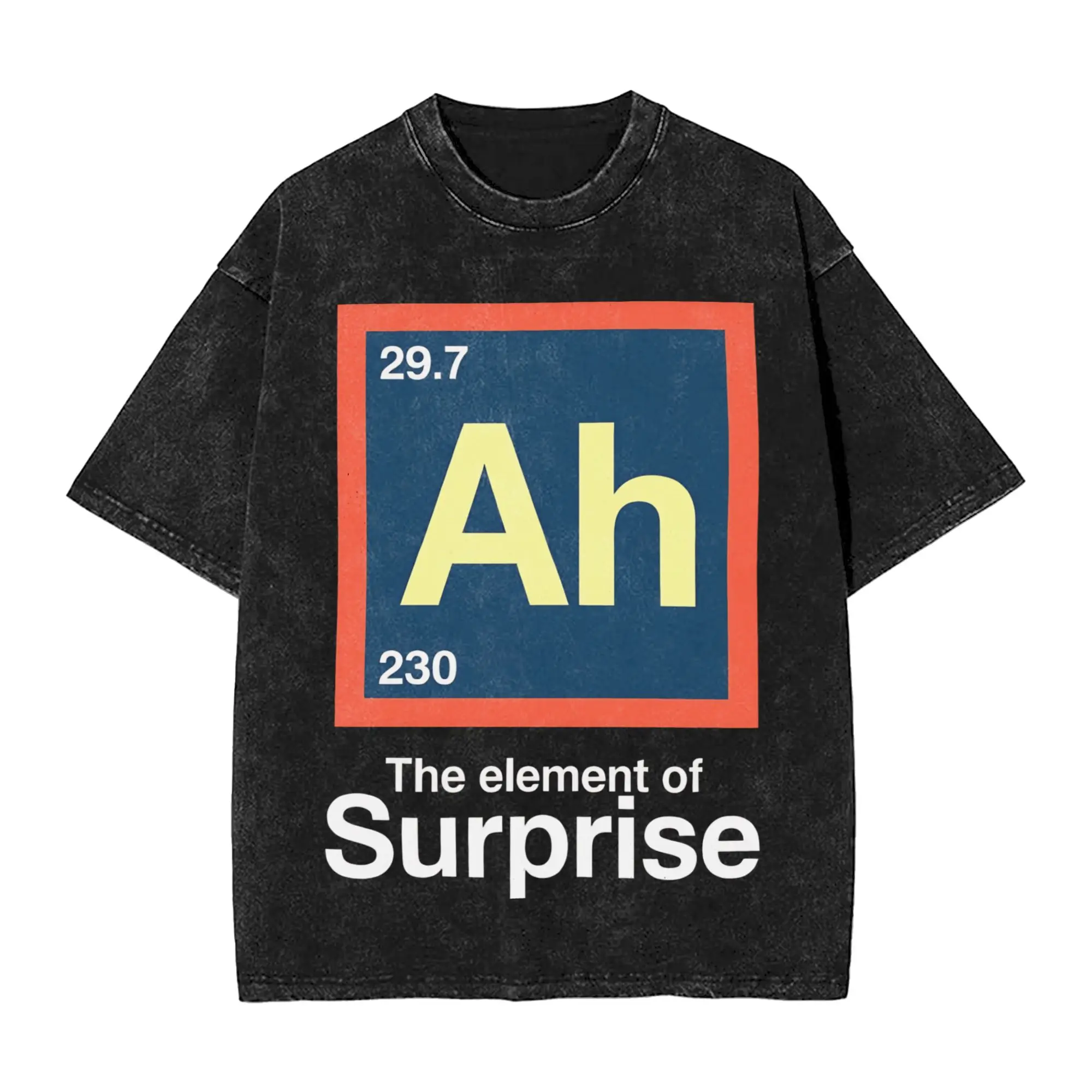 Project Hail Mary Ah The Element of Surprise Periodic Table Humor T Shirt for Men 100% Cotton Unique T-Shirts O Neck  Tee Shirt