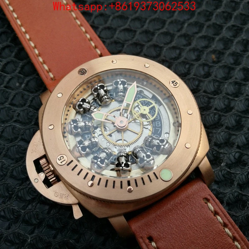 Customized Watch Croxin Style Fat Sea Bronze Automatic Mechanical Watch Original Personalized Skull Watch