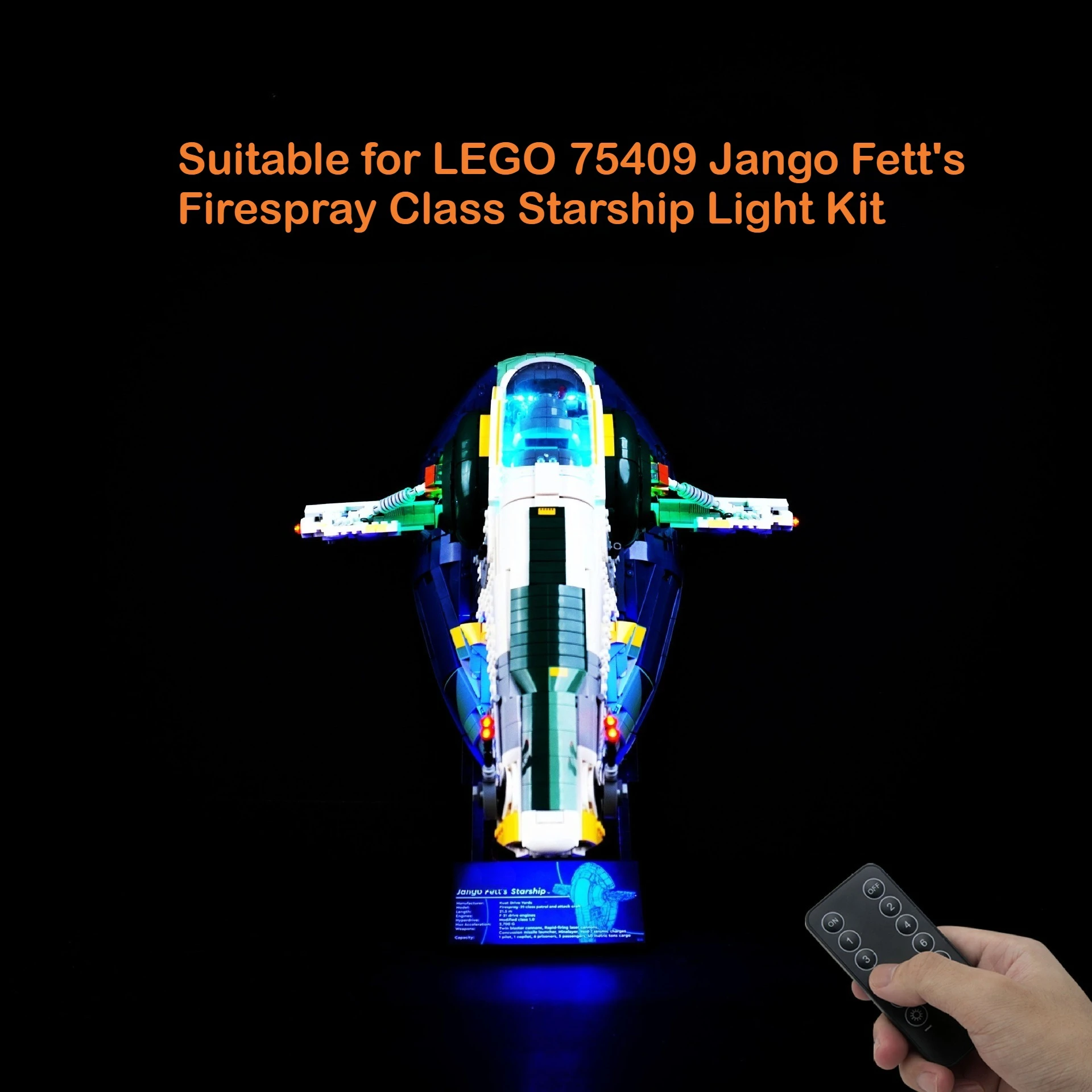 

Не включает модель, набор светодиодных фонарей для Jango Fett's Firespray-Class Starship Star 75409, строительные блоки, кирпичи, набор игрушек для ламп «сделай сам»