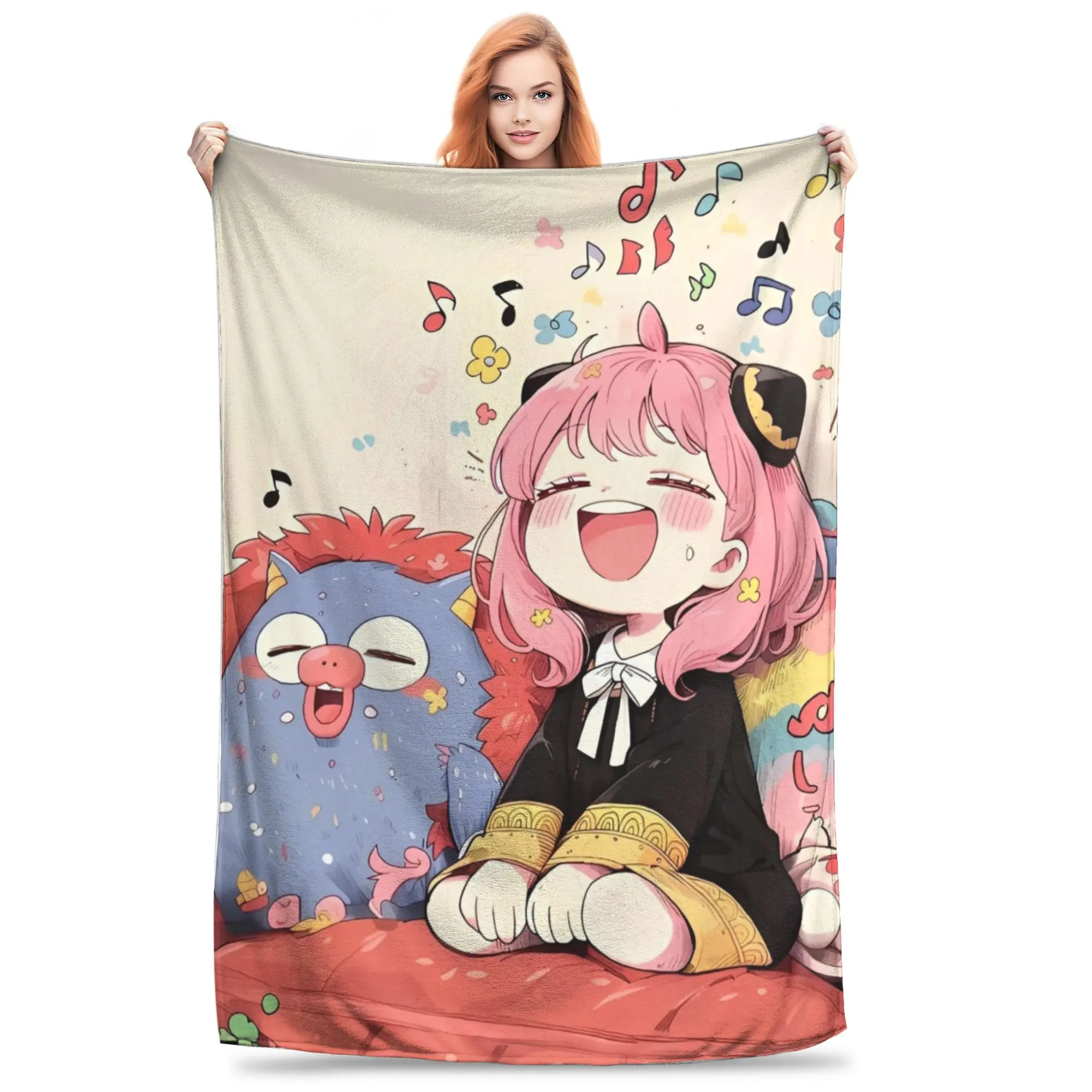 

Одеяло Spy x Family, коралловый флис, плюшевое одеяло с рисунком Kawaii Anya, аниме, мягкие одеяла для автомобиля, дивана, спальни, одеяло
