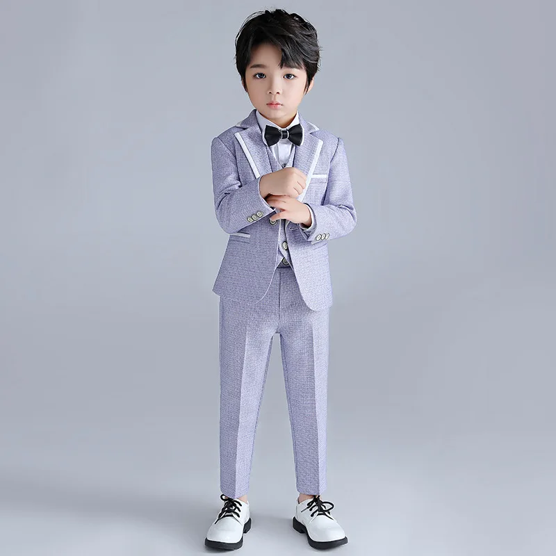 Children's Spring Autumn Formal Suit Blazer Set 2024 New Korean Kids Clothes Stage Walk Photography Party Performance Dress