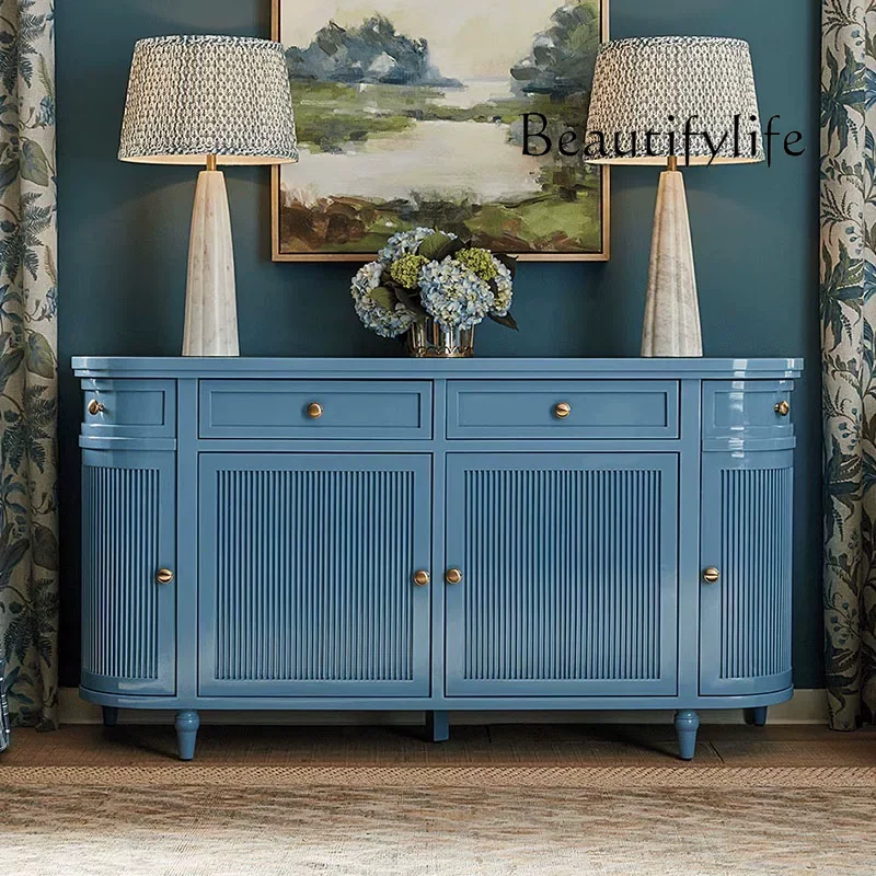 

Французский ретро шкаф для крыльца из цельного дерева, прихожая у стены, шкаф для обуви, простое американское украшение для гостиной