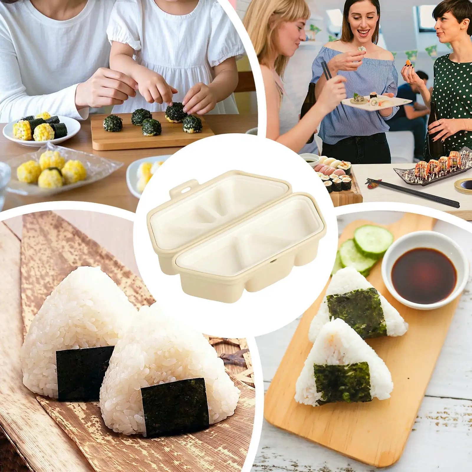 Molde de bola de arroz, 6 cavi - Meal Prep Japanese Food avaliação e preço