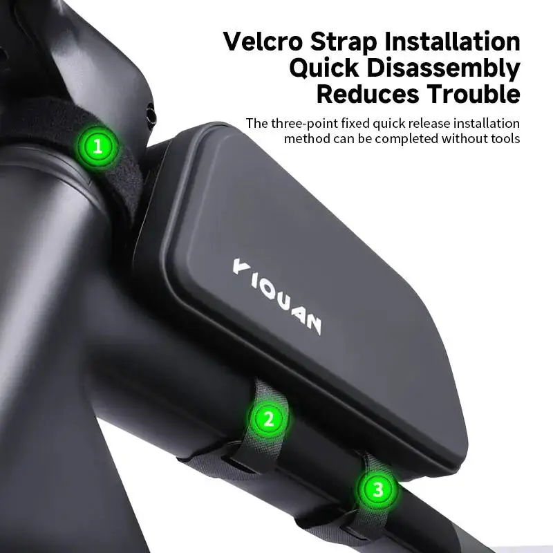 

ESLNF Bike TPU Waterproof Frame Front Tube Bag Cycling MTB Road Storage Shockproof Bicycle Accessories