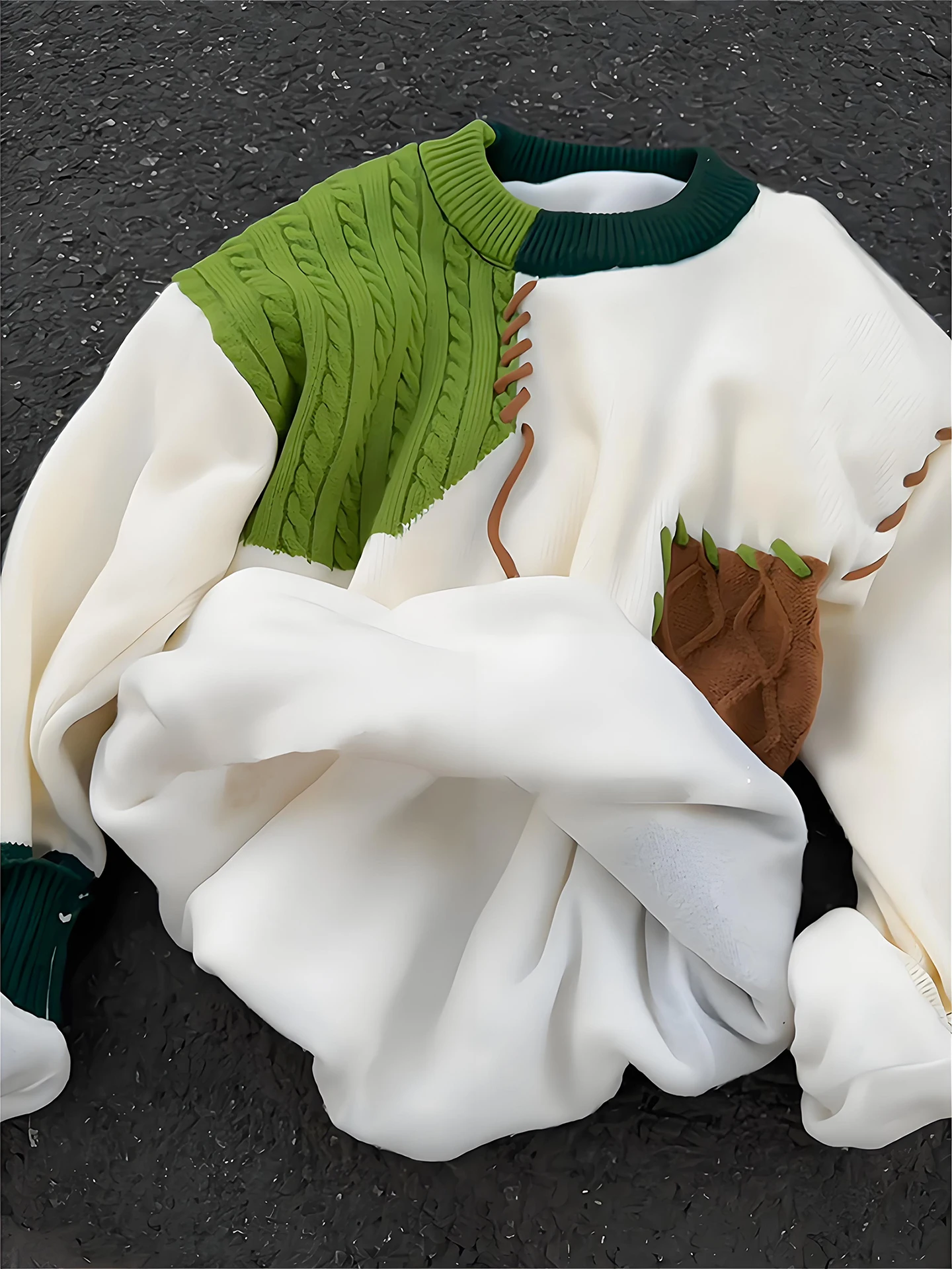 

Мужской вязаный свитер свободного кроя с начесом, осенне-зимняя повседневная верхняя одежда...