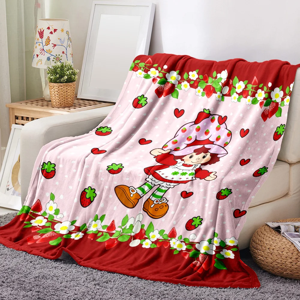 Strawberry Shortcake Blanket—A Delightful and Cozy Blanket Featuring the Beloved Strawberry Shortcake Character Surrounded by