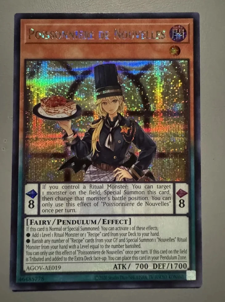 

Yugioh KONAMI Дуэль Монстры AGOV-AE019 Poissonniere de новые секретные Редкие азиатские английские коллекционные Мятные карты