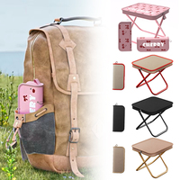Bearing 120Kg Outdoor Must-have Pocket Portable Camping Chair Ultra-light folding stool Outdoor Aluminum Mini Fishing Chairs