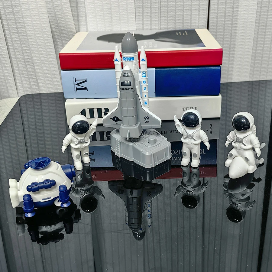 Children's space series toys, capable of launching space shuttle rockets, astronaut ornaments, boys' Christmas gifts