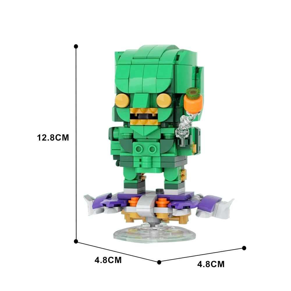 Gobricks MOC Green Goblined Brickheadzs Building Block set Film Anime Monster Spiders Model DIY Bricks Toy for Children Gift