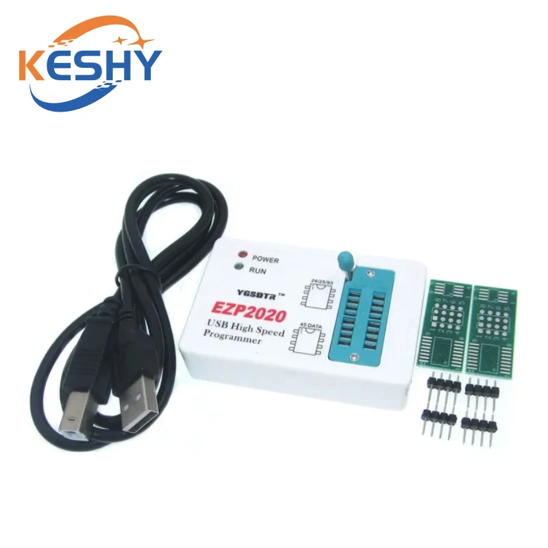 EZP2020 Hochgeschwindigkeits-USB-SPI-Programmierer + 7 Adapter. Besser als EZP2013 EZP2010 2011. Unterstützt 24 25 26 93 EEPROM 25 Flash Bios