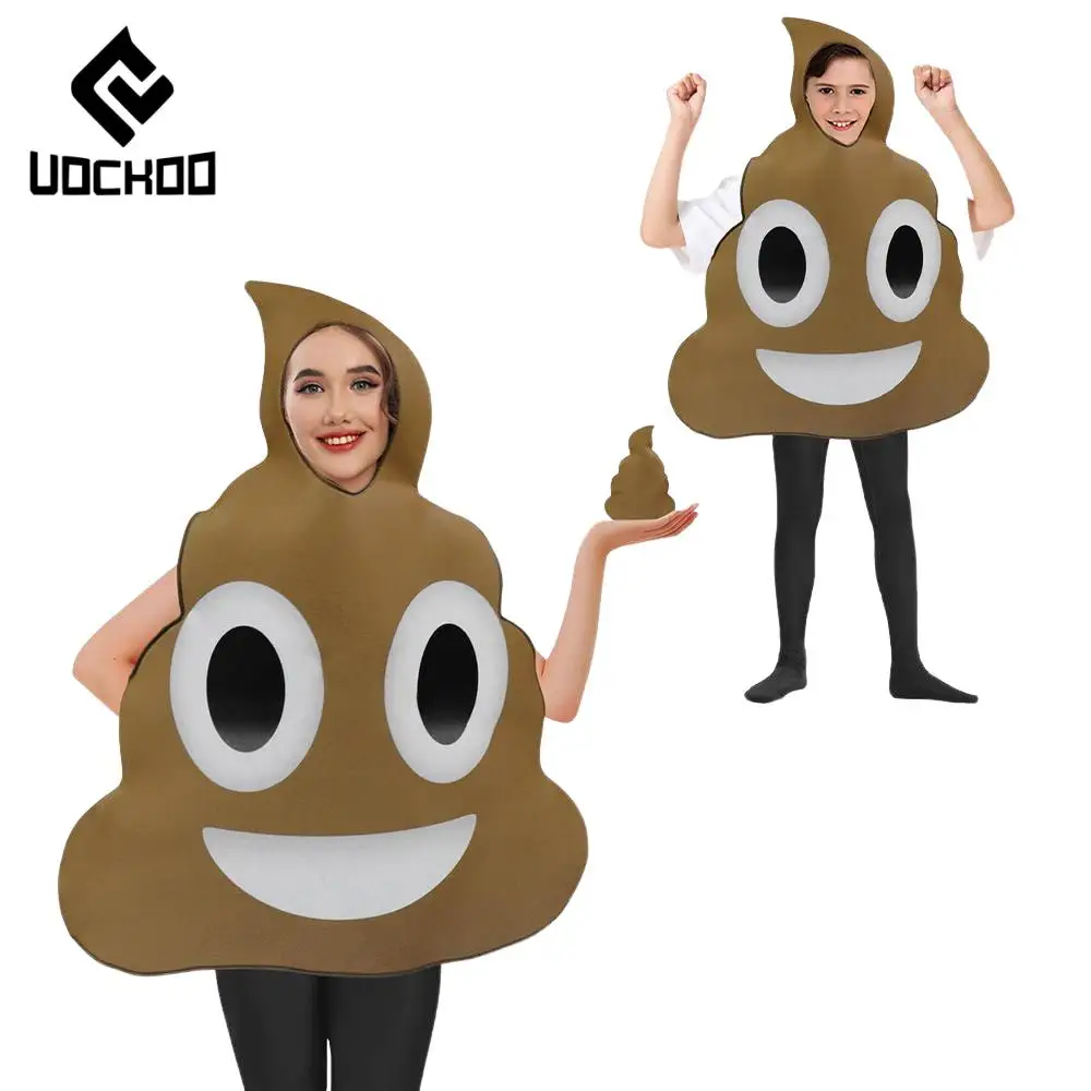 

Adult Cosplay Poop Sponge Costume Girl Boy Stage Performance Bodysuit Funny Excrement Print Outfit Carnival Party Unisex Clothes