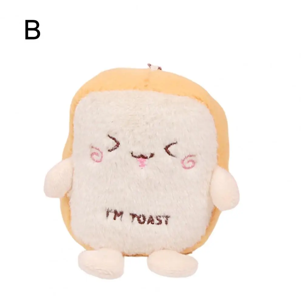 Cartoon Toast Toy Stuffed Bread Toy Cute Cartoon Toast Plush Toy Keychain Pendant Backpack Decoration Stuffed Bread for Birthday