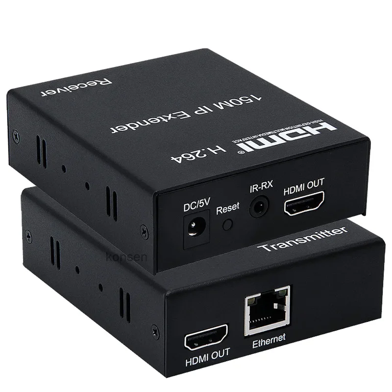 H.264 HDMI IP Extender over Cat5e/6 1080P HDMI Ethernet Extender Support one TX to Many RX via Network Switch for PC TV Monitor