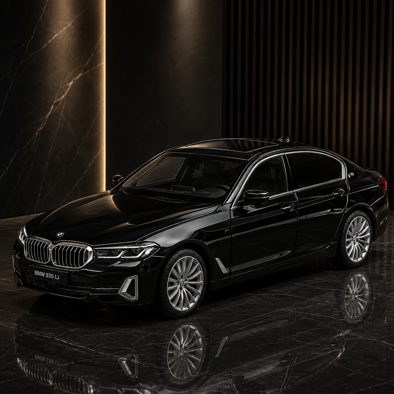 

BMW 530Li 1:24 Diecast Alloy Car Model Luxury Sedan Pull Back Sound Light Toy Gift Collection Decor